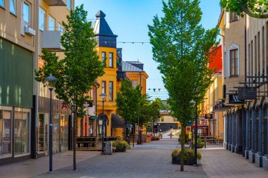 Kristianstad, İsveç, 14 Temmuz 2022: Kristianstad, İsveç Ticaret Sokağı...