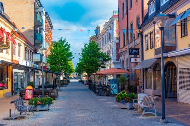 Kristianstad, İsveç, 14 Temmuz 2022: Kristianstad, İsveç Ticaret Sokağı...