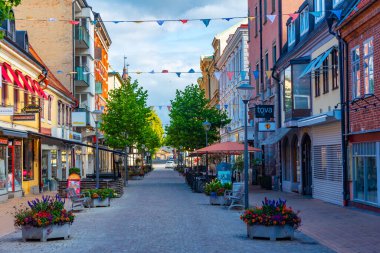 Kristianstad, İsveç, 14 Temmuz 2022: Kristianstad, İsveç Ticaret Sokağı...