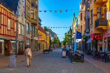 Kristianstad, İsveç, 14 Temmuz 2022: Kristianstad, İsveç Ticaret Sokağı...