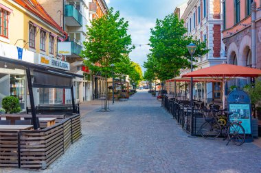 Kristianstad, İsveç, 14 Temmuz 2022: Kristianstad, İsveç Ticaret Sokağı...