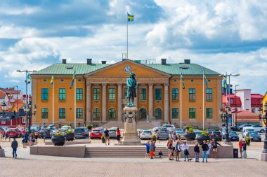 Karlskrona, İsveç, 14 Temmuz 2022: Karlskrona, İsveç 'te Stortorget Meydanı...