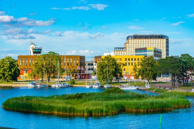 Kalmar, İsveç, 14 Temmuz 2022: İsveç 'te Marina.