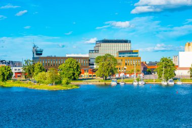 Kalmar, İsveç, 14 Temmuz 2022: İsveç 'te Marina.