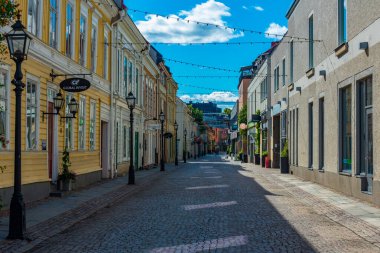 Jonkoping, İsveç, 16 Temmuz 2022: Jonkoping, İsveç 'te ticari cadde...