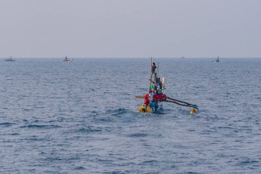 Mirissa, Sri Lanka, 23 Ocak 2022: Mirissa, Sri Lanka limanında balıkçı tekneleri.