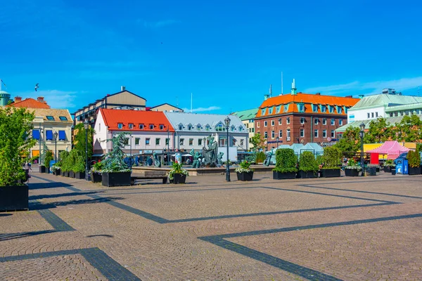 2022年7月12日 瑞典哈姆斯塔德 瑞典哈姆斯塔德的斯托拉托尔格广场 — 图库照片