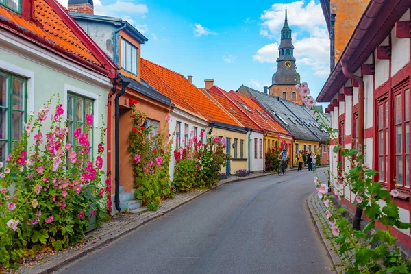 Ystad Svezia Luglio 2022 Strada Tradizionale Colorata Nella Città Svedese — Foto Stock