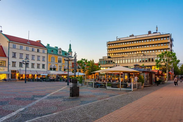Kristianstad Σουηδία Ιουλίου 2022 Πλατεία Lilla Torg Στο Kristianstad Σουηδία — Φωτογραφία Αρχείου