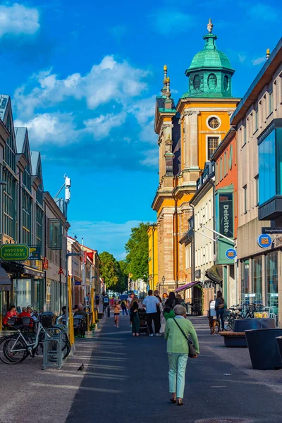 Кальмар Швеция Июля 2022 Года Коммерческая Улица Кальмаре Швеция — стоковое фото