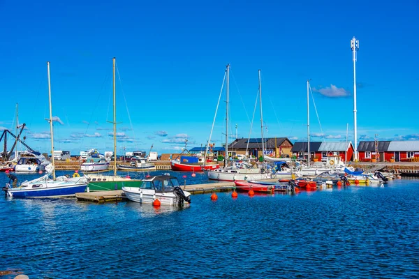 스웨덴 2022 Marina Swedish Town Sandvik Image — 스톡 사진
