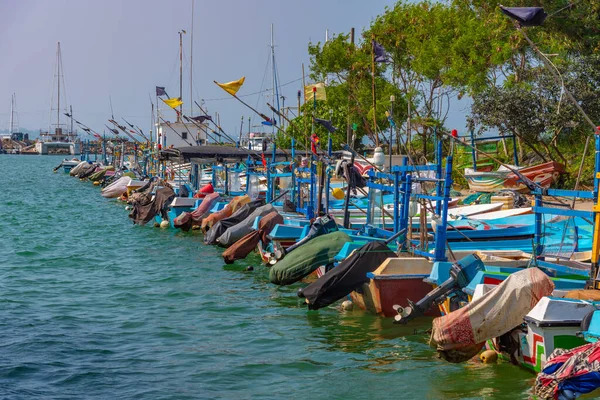 Mirissa Sri Lanka Januar 2022 Fischerboote Hafen Von Mirissa Sri — Stockfoto