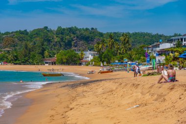 Unawatuna, Sri Lanka, 21 Ocak 2022 Sri Lanka Unawatuna plajı.
