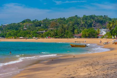 Unawatuna, Sri Lanka, 21 Ocak 2022 Sri Lanka Unawatuna plajı.