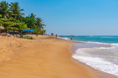 Unawatuna, Sri Lanka, 21 Ocak 2022 Sri Lanka Unawatuna plajı.