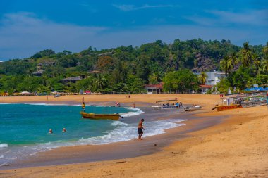 Unawatuna, Sri Lanka, 21 Ocak 2022 Sri Lanka Unawatuna plajı.