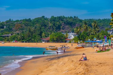 Unawatuna, Sri Lanka, 21 Ocak 2022 Sri Lanka Unawatuna plajı.