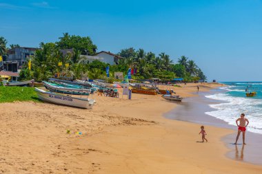 Unawatuna, Sri Lanka, 21 Ocak 2022 Sri Lanka Unawatuna plajı.