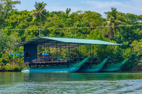 Koggala Sri Lanka Janvier 2022 Restaurant Flottant Lagune Koggala Sri — Photo
