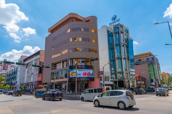 stock image Colombo, Sri Lanka, January 18, 2022: View of a busy street in the central district of Colombo, Sri Lanka.