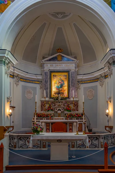 Procida Italy May 2022 Interior Santuario Maria Delle Grazie Incoronata — Stock Photo, Image