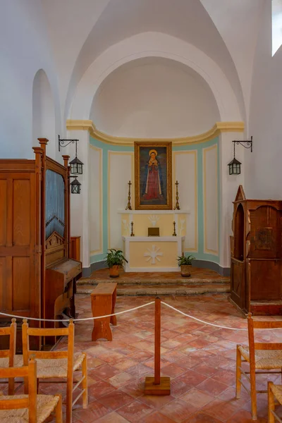 2022年5月22日 意大利伊斯夏 意大利群岛阿拉贡城堡一座教堂的内部 — 图库照片