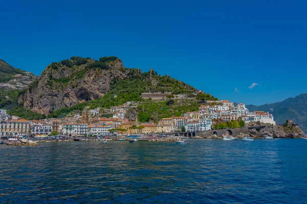 stock image Amalfi, Italy, May 21, 2022: Panorama view of Amalfi town in Italy.