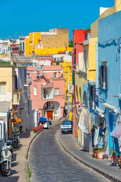 Procida Italy May 2022 View Colorful Street Italian Island Procida Stock Picture
