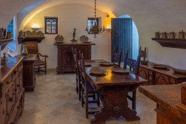 Anacapri, İtalya, 20 Mayıs 2022: Anacapri, İtalya 'da Villa San Michele' in İçişleri.