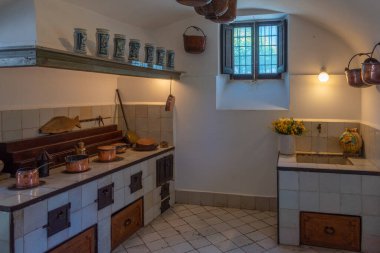 Anacapri, İtalya, 20 Mayıs 2022: Anacapri, İtalya 'da Villa San Michele' in İçişleri.