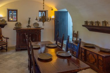 Anacapri, İtalya, 20 Mayıs 2022: Anacapri, İtalya 'da Villa San Michele' in İçişleri.