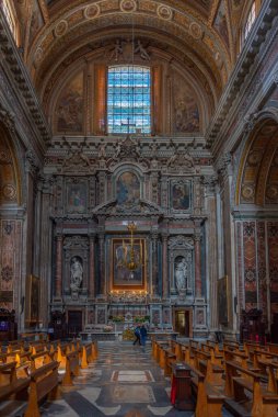 Napoli, İtalya, 19 Mayıs 2022: Napoli, İtalya 'daki Santa Chiara Manastırı.