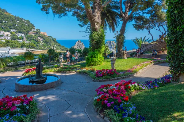 Capri Italia Mai 2022 Însorită Grădinile Giardini Augusto Insula Italiană — Fotografie, imagine de stoc