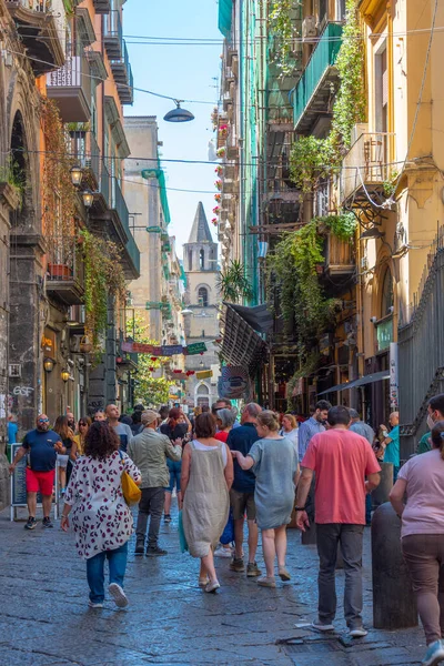 Napels Italië Mei 2022 Mensen Wandelen Door Het Historische Centrum — Stockfoto