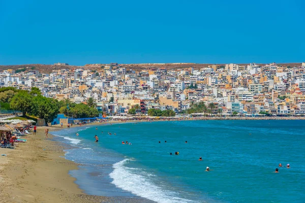 Sitia Řecko Srpna 2022 Pohled Pláž Sitia Řeckém Ostrově Kréta — Stock fotografie