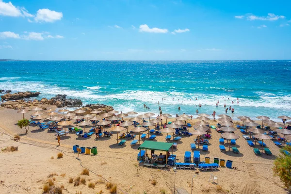 Falasarna Yunanistan Ağustos 2022 Yunanistan Girit Kentindeki Falasarna Plajında Yaz — Stok fotoğraf