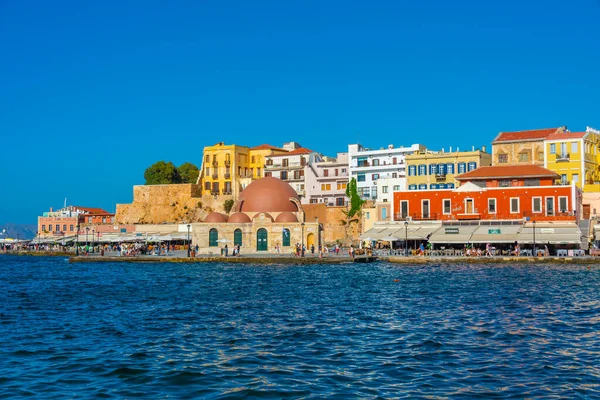 그리스 샤니아 2022 크레타섬에 베네치아 항구의해 모스크 — 스톡 사진