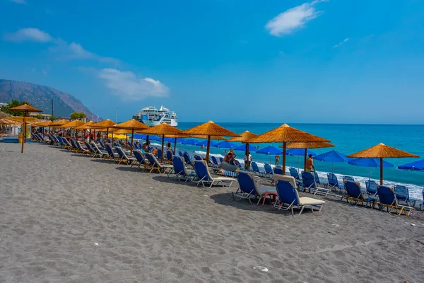 Agia Roumeli Греція Серпня 2022 Літній День Пляжі Агія Румелі — стокове фото
