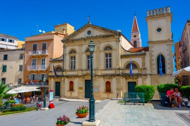 Kerkyra, Yunanistan, 11 Eylül 2022: Kerkyra, Yunanistan 'da Aziz Jacob ve Christopher Kilisesi.