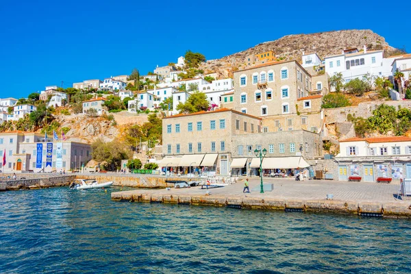 Ύδρα Ελλάδα Σεπτεμβρίου 2022 Παραλιακός Περίπατος Στο Λιμάνι Της Ύδρας — Φωτογραφία Αρχείου