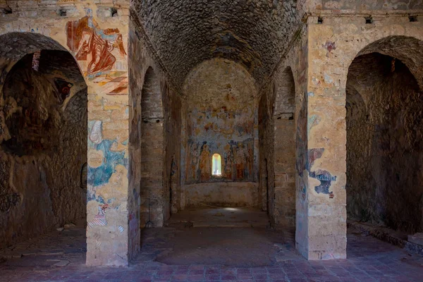 Mystras Griekenland September 2022 Versierde Heilige Kerk Sint Nikolaos Van — Stockfoto