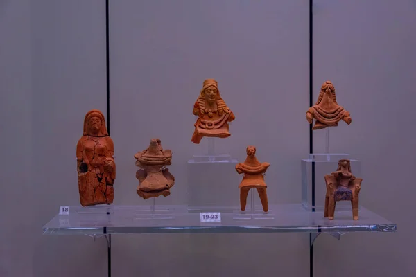 Mycenae Grecja Września 2022 Starożytne Artefakty Muzeum Archeologicznym Mycenae Grecji — Zdjęcie stockowe