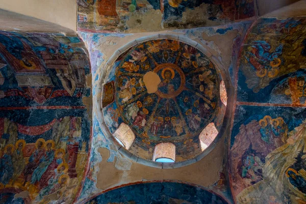 그리스 미스트 2022 Decorated Virgin Mary Perivleptos Monastery Mystras Archaeological — 스톡 사진