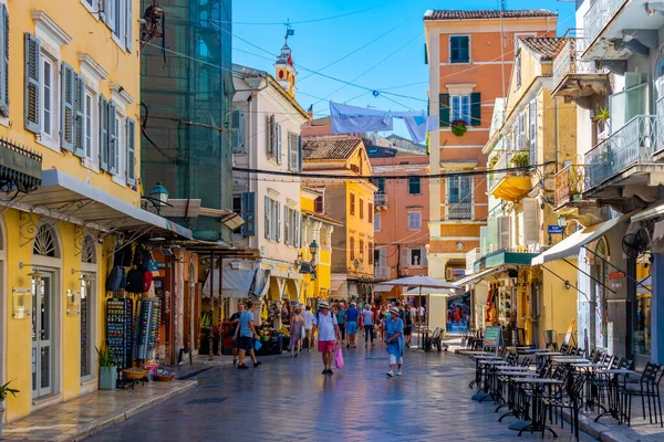 Kerkyra Grécia Setembro 2022 Edifícios Históricos Centro Kerkyra Corfu Grécia — Fotografia de Stock