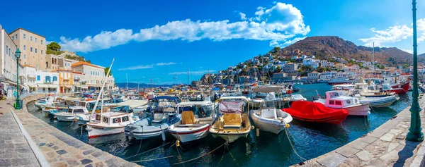 Hidra Görögország 2022 Szeptember Hidra Kikötőjének Megtekintése Görögországban — Stock Fotó