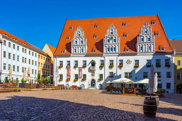 2022年8月7日ドイツ マイセン ドイツ マイセン旧市街のマルクト広場の市庁舎 — ストック写真