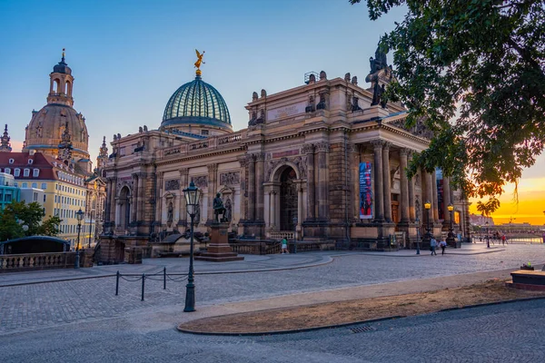 stock image Dresden, Germany, August 7, 2022: Sunset view of the Academy of Fine Arts at Dresden, Germany.