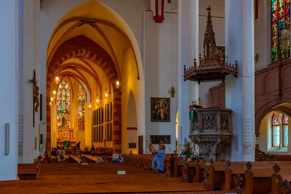 Leipzig Alemania Agosto 2022 Interior Iglesia Santo Tomás Ciudad Alemana —  Fotos de Stock