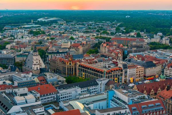 Λειψία Γερμανία Αυγούστου 2022 Πανόραμα Ηλιοβασιλέματος Της Δρέσδης Την Πλατεία — Φωτογραφία Αρχείου