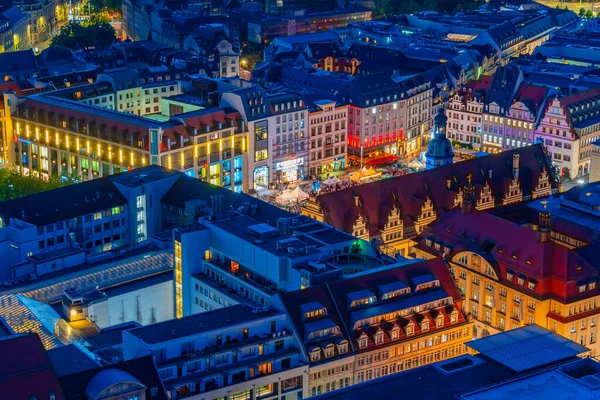 Leipzig Allemagne Août 2022 Coucher Soleil Vue Panoramique Dresde Avec — Photo